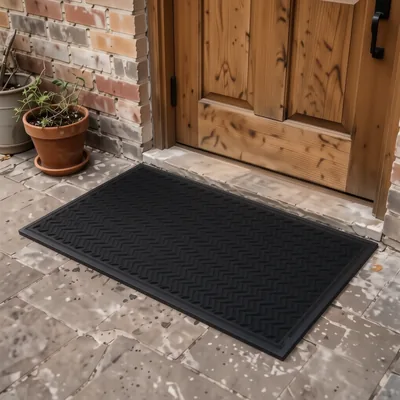Zig Zag Non-Slip Scraper Doormat, 40x60cm