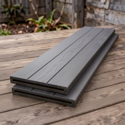 16 Pack Dark Grey Composite Decking Boards, 3.6m Length