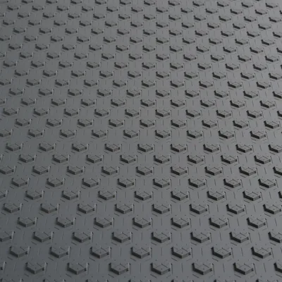 1m x 1.2m Checker Pattern Rubber Matting, 3mm Thick