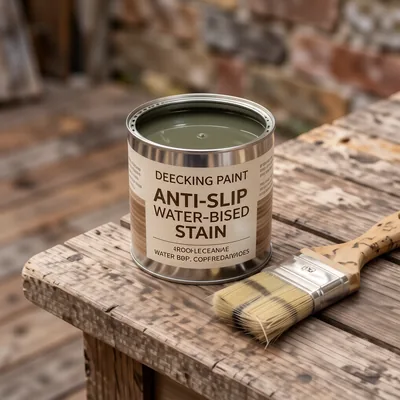 2.5L Teak Colour Anti-Slip Water-Based Decking Stain