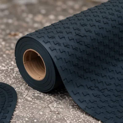 2m x 1.2m Coin Pattern Rubber Matting Roll, 3mm Thick