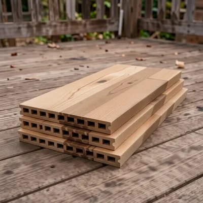 Reversible Composite Decking Boards, Natural, 148 x 25mm, Pack of 4