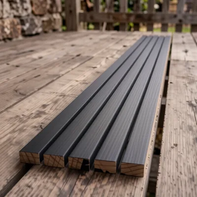 50mm x 600mm Non-Slip Decking Strips, Black, 10 Pack