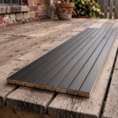 50mm Non-Slip GRP Decking Strips, Black, 1000mm x 17 Pieces