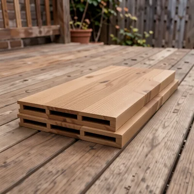 5m Reversible Composite Decking in Teak, 148 x 25mm (Pack of 4)