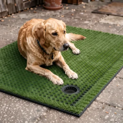 Artificial Grass Pet Mat with Drainage Holes, 80x100cm