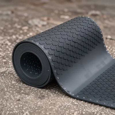 9.5m x 1.2m Fine Ribbed Rubber Matting Roll, 3mm Thick