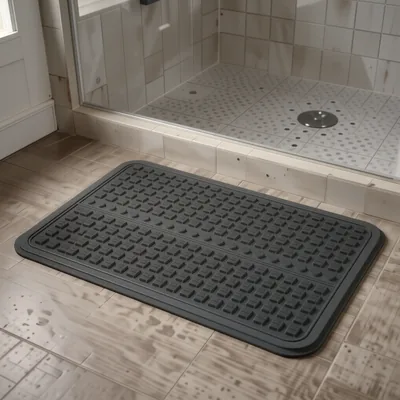 Non-Slip Rubber Shower Bath Mat, 38 x 70cm