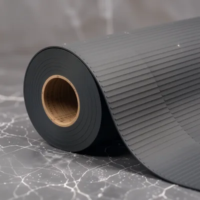 Black Anti-Slip Fluted Rubber Matting 10m x 0.9m x 3mm