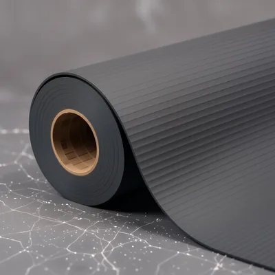 Black Anti-Slip Fluted Rubber Matting 5m x 1.2m x 3mm
