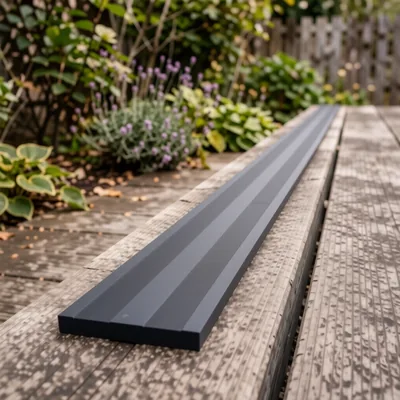 Black Rubber Anti-Slip Strips, 300mm x 65mm (12 Pack)