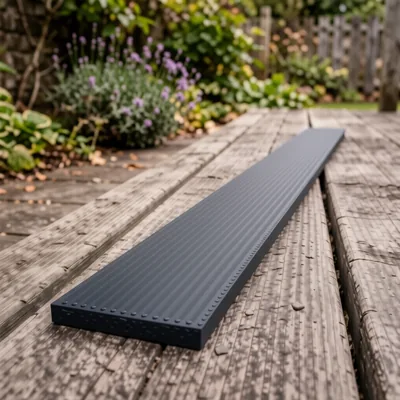 Black Anti-Slip Rubber Strips, 300mm x 65mm (24 Pack)