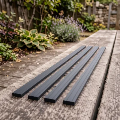 Black Anti-Slip Rubber Strips, 6 Pack (300mm x 65mm)