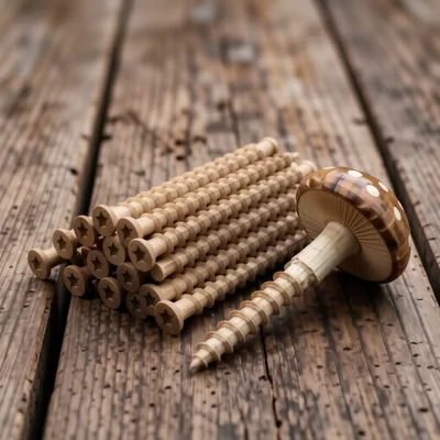 Composite Decking Screws with Mushroom Head, 4.8mm x 63mm, 200 Pack
