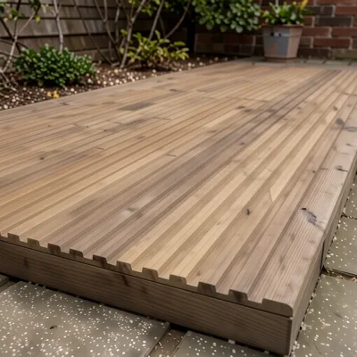 Decking Tile Interlocking Wood Garden Patio Boards Paving Deck Tiles