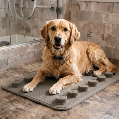 Non-slip Pet Bath Mat with Suction Cups