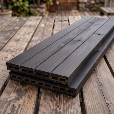 3.6m Hollow Composite Decking Boards, Ebony, 146mm x 21mm (Pack of 10)