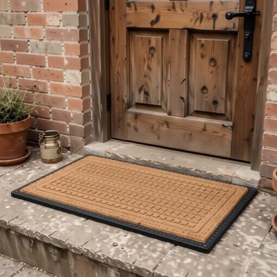 Natural Coir Doormat with Heavy Duty Rubber Backing, 45 x 75 cm