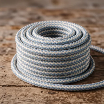 5mm Braided Blue and White Rope, 10 Metre Length