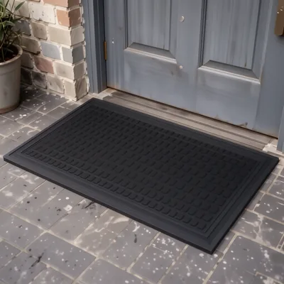 Black and Grey Entrance Mat, 1500mm x 900mm x 6mm