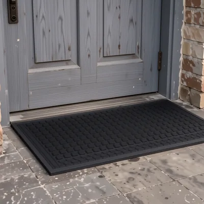 Black and Grey Entrance Mat 180cm x 120cm x 6mm