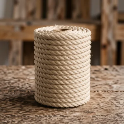 24mm Twisted Polypropylene Rope in Beige, 25 Metre Roll