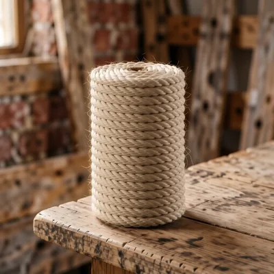 32mm Twisted Polypropylene Rope in Beige, 10 Metre Length