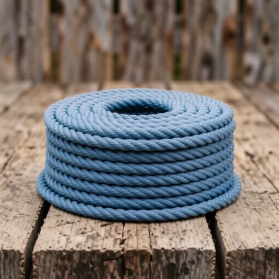 6mm Blue Twisted Polypropylene Rope, 20 Metre Length