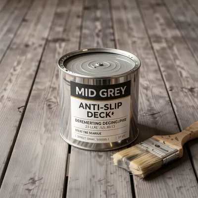 Mid Grey Anti-Slip Decking Stain, 2.5 Litre