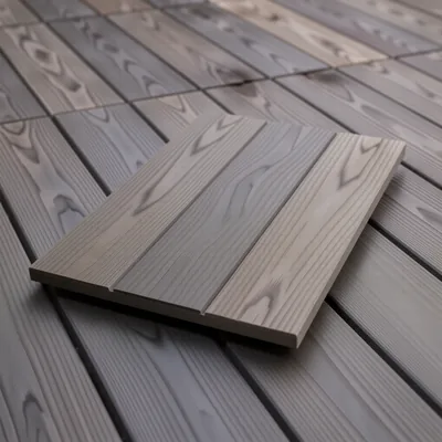 Wood-Plastic Composite Decking Tiles, Dark Grey, Pack of 30