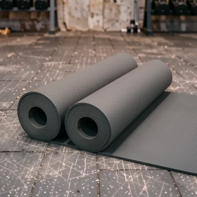 Interlocking Heavy Duty Rubber Gym Mats, 4 Pack (50cm x 50cm)