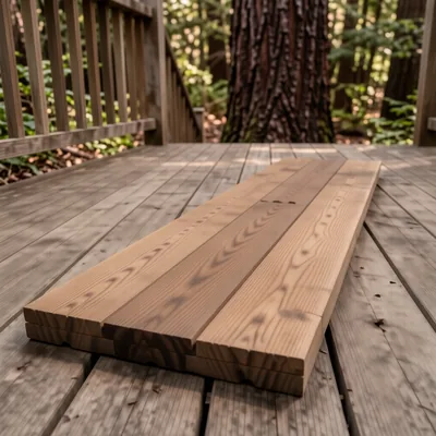 Treated Redwood Timber Decking Boards, 28mm x 120mm x 1.5m (Pack of 10)