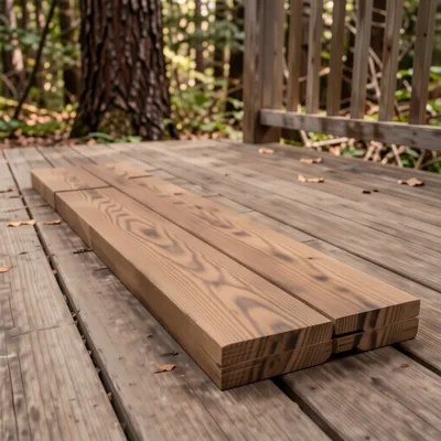 Treated Redwood Timber Decking Boards, 28mm x 120mm x 1.5m (Pack of 2)