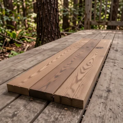 Treated Redwood Timber Decking Boards, 28mm x 120mm x 1.5m (Pack of 8)