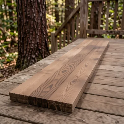 Treated Redwood Timber Decking Boards, 28mm x 120mm x 1.8m (Pack of 8)