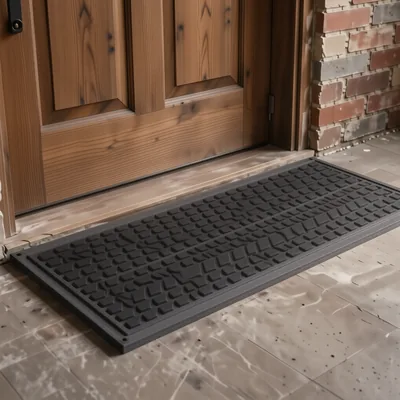 Heavy-Duty Non-Slip Door Mat Runner, Grey, 120 x 180cm