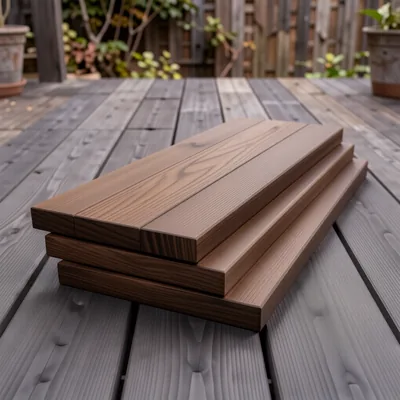 Charcoal Composite Decking Boards with Deep Woodgrain Finish, 5 Pack