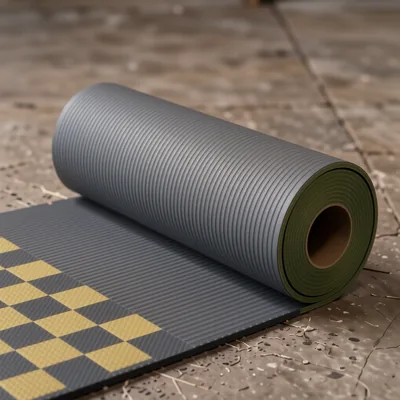 Black and Yellow Checkerplate Anti-Fatigue Foam Mat 1.5m x 0.9m