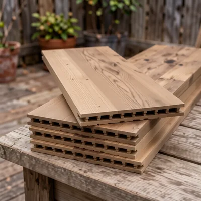 10 Pack Limed Oak Composite Decking Boards, 3600 x 176mm
