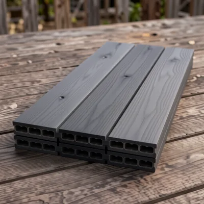 10 Pack Composite Decking Boards, Ebony Grey, 3600 x 176 x 32mm