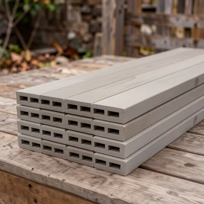 12 Pack Light Grey Composite Decking Boards, 3.6m x 146mm