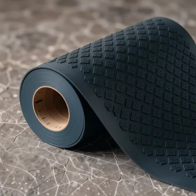 Blue Coin Pattern PVC Non-Slip Matting Roll, 1.2m Wide