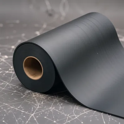Black Wide Ribbed Rubber Matting Roll, 3mm Thick