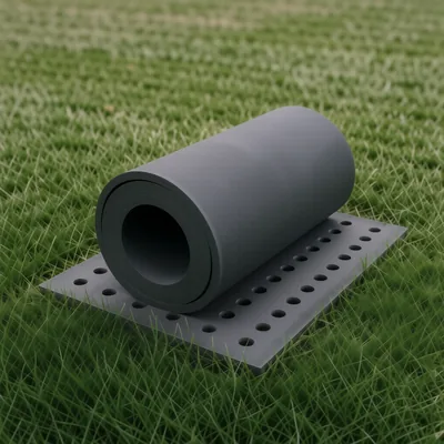 1.5m x 1m Rubber Safety Grass Mat, 16mm Thick