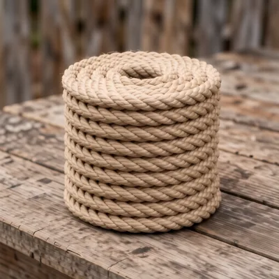 20mm Natural Jute 3 Strand Decking Rope, 150 Metre Roll