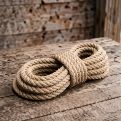 20mm Natural Jute 3 Strand Decking Rope, 90 Metre Coil