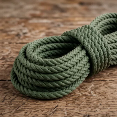 30mm Dark Green Natural Jute 3-Strand Decking Rope, 30 Metres