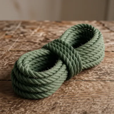 30mm Dark Green Natural Jute 3-Strand Decking Rope, 35 Metres