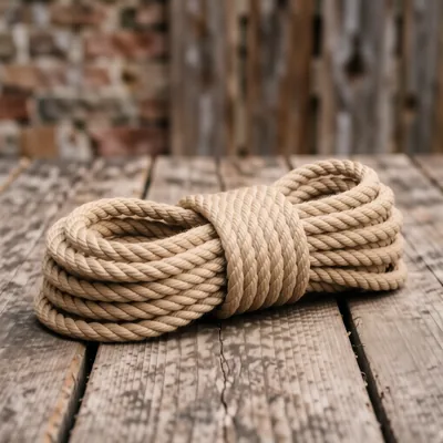 30mm Natural Jute 3-Strand Decking Rope, 5 Metre Length
