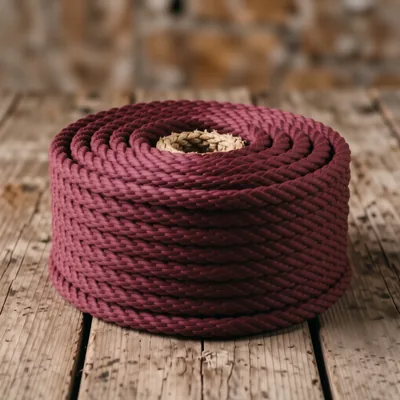 40mm Synthetic Maroon Decking Rope, 125 Metre Roll